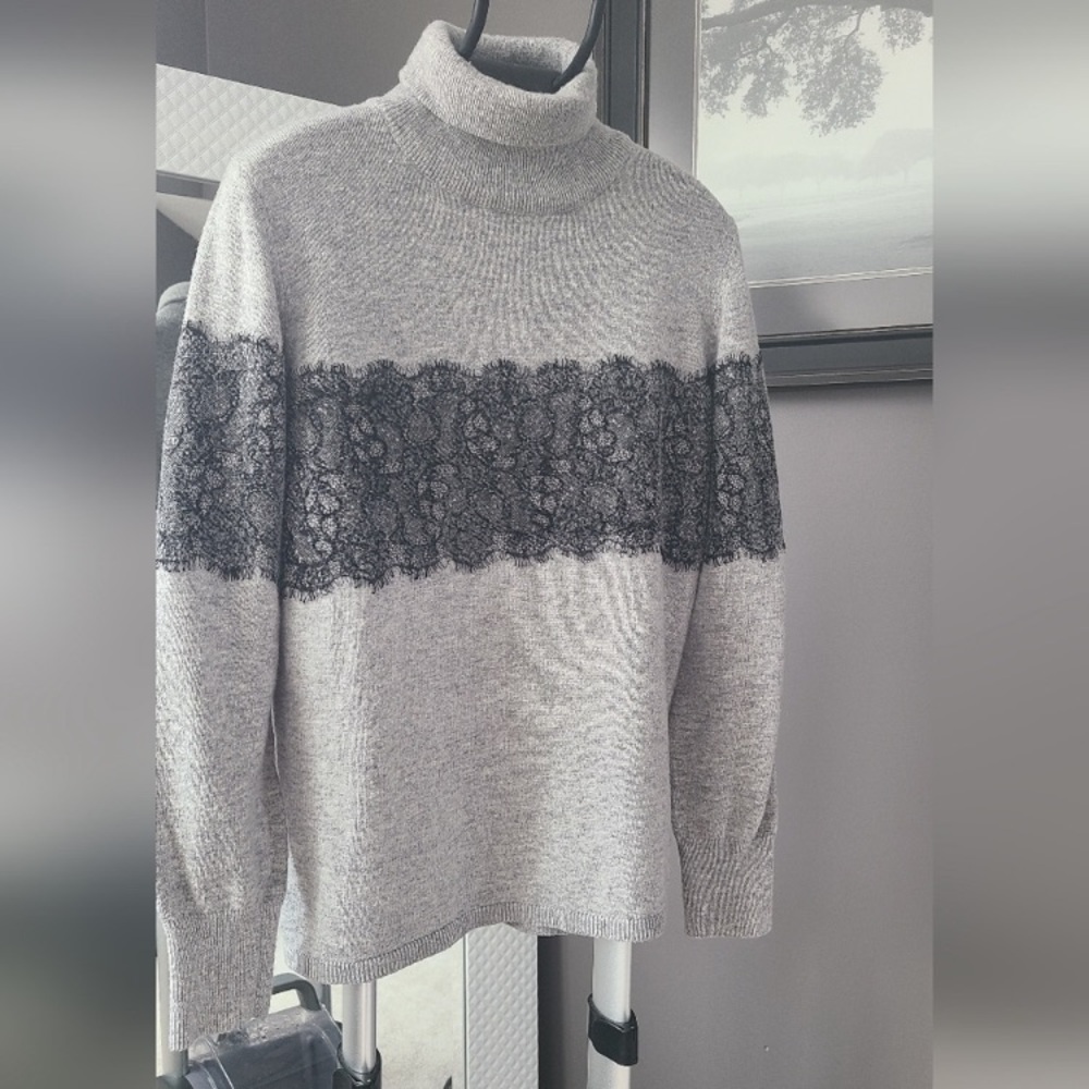 SPANNER Gray knit Turtleneck Sweater